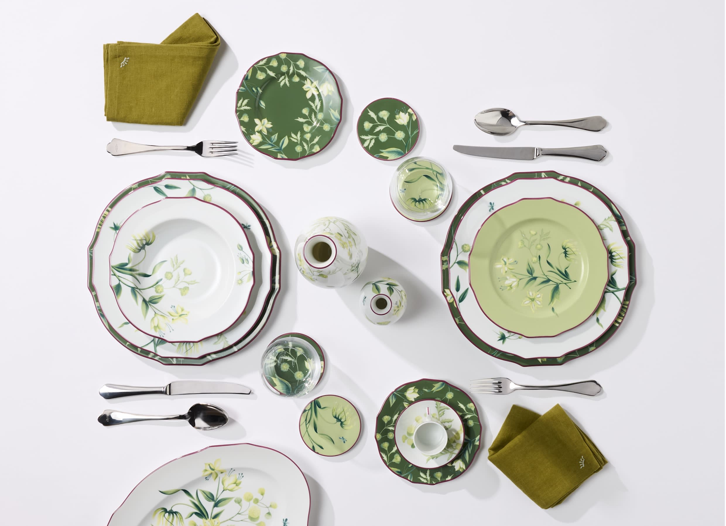 Soup plate Acanto green | Florenza | GINORI 1735